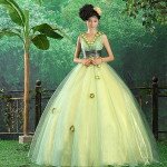 Замуж в зеленом свадебном платье